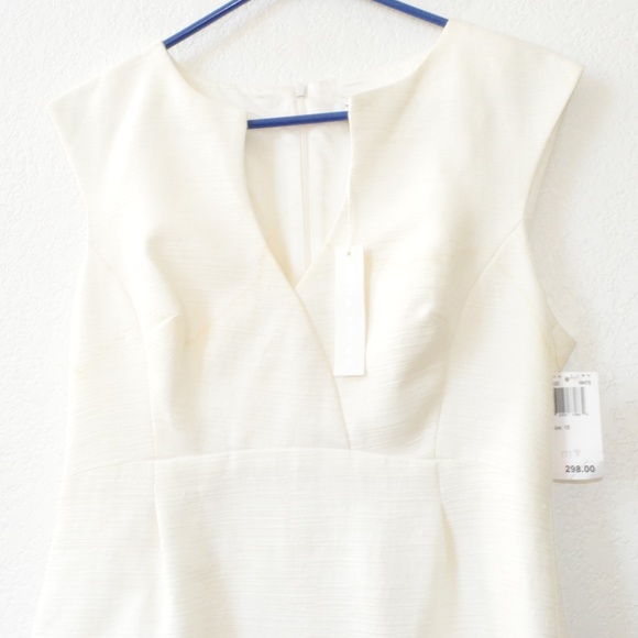 Trina Turk Textured Little Cream Sheath Dress Size 10 NWT - Picture 5 of 11
